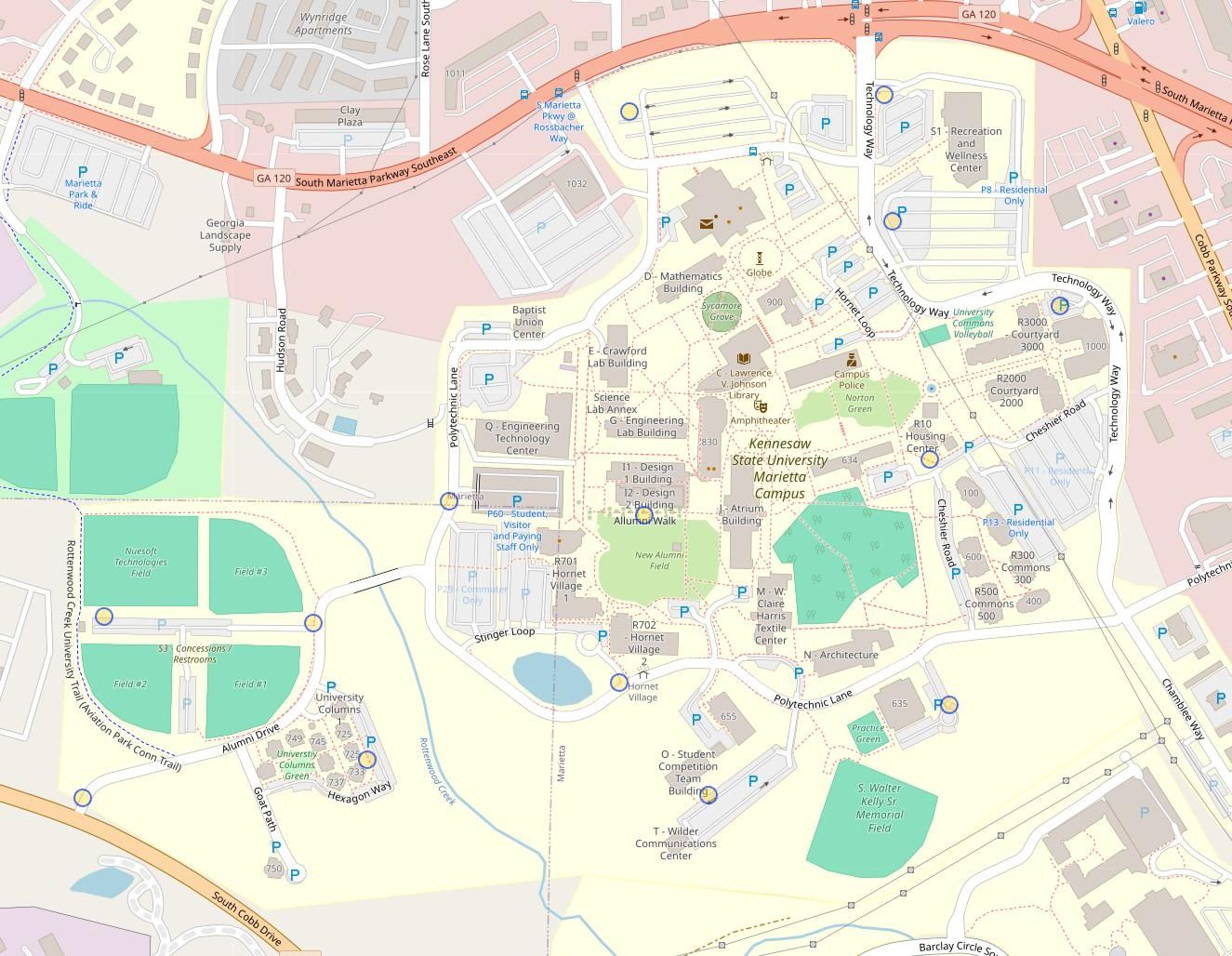 Marietta Campus Raven Microphone Map