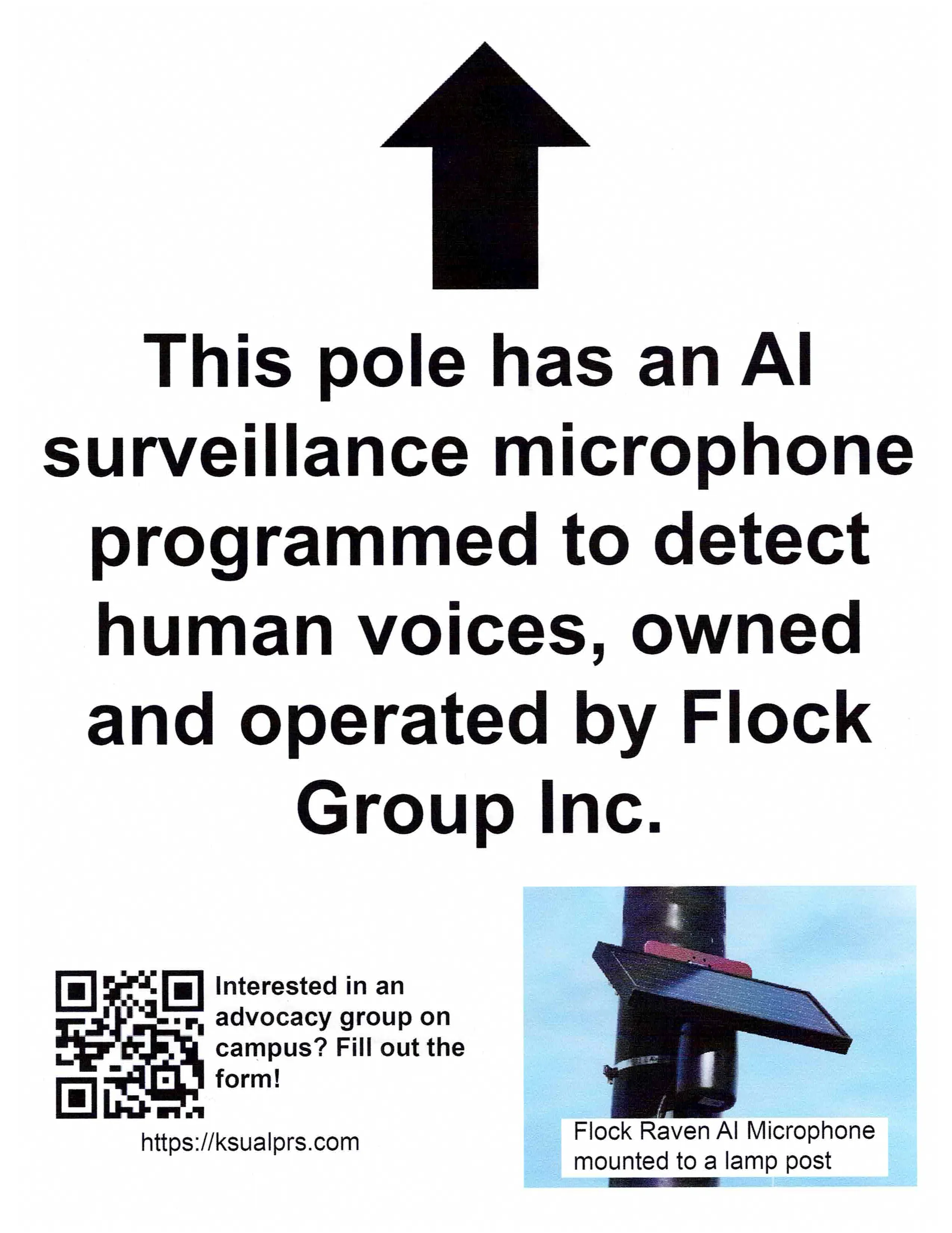 this pole has an AI surveillance microphone programmed to detect human voices